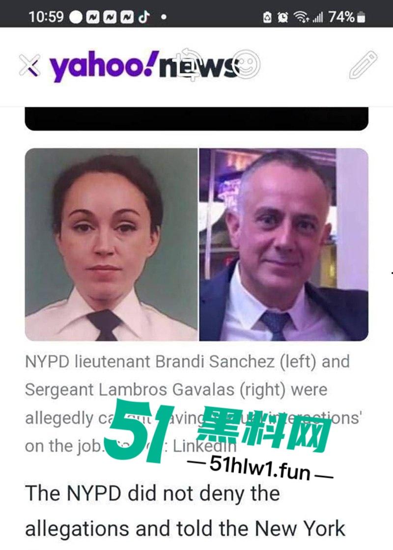 纽约警察局办公室，老警员偷情已婚女警被有心人拍下后直接曝光到网上，两人目前已经停职。