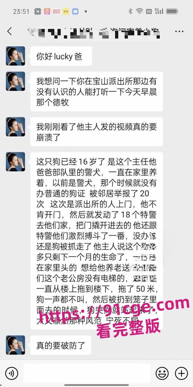 上海抓狗行动特警撬锁 只为抓捕16岁退瘫痪役警犬！-6