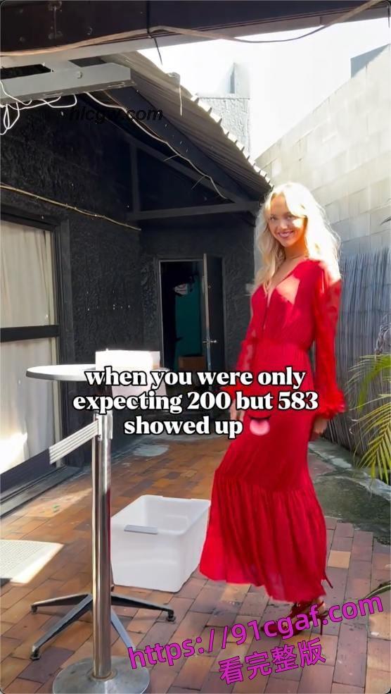 超模 Annie Knight 极限挑战6小时与583人激情性爱，男宠们排长队轮番上