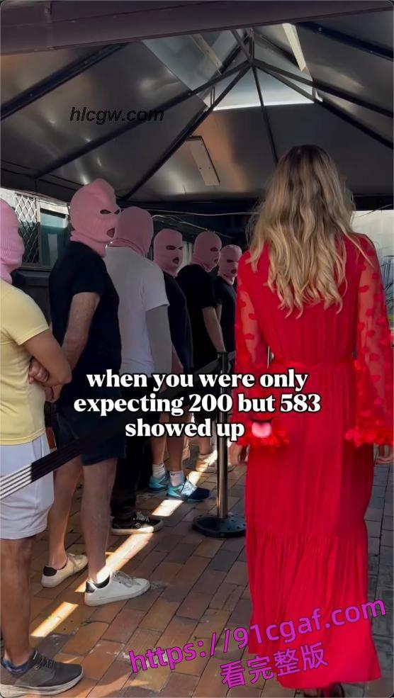 超模 Annie Knight 极限挑战6小时与583人激情性爱,男宠们排长队轮番上-5