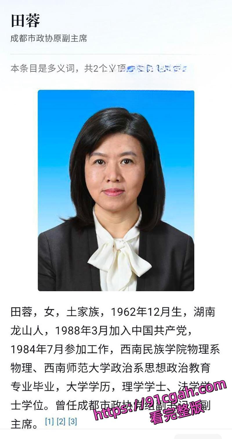 封杀谭谈交通的始作俑者 四川正厅级干部女贪官田蓉被双规给领导当肉便器 性爱视频被全网曝光!-2