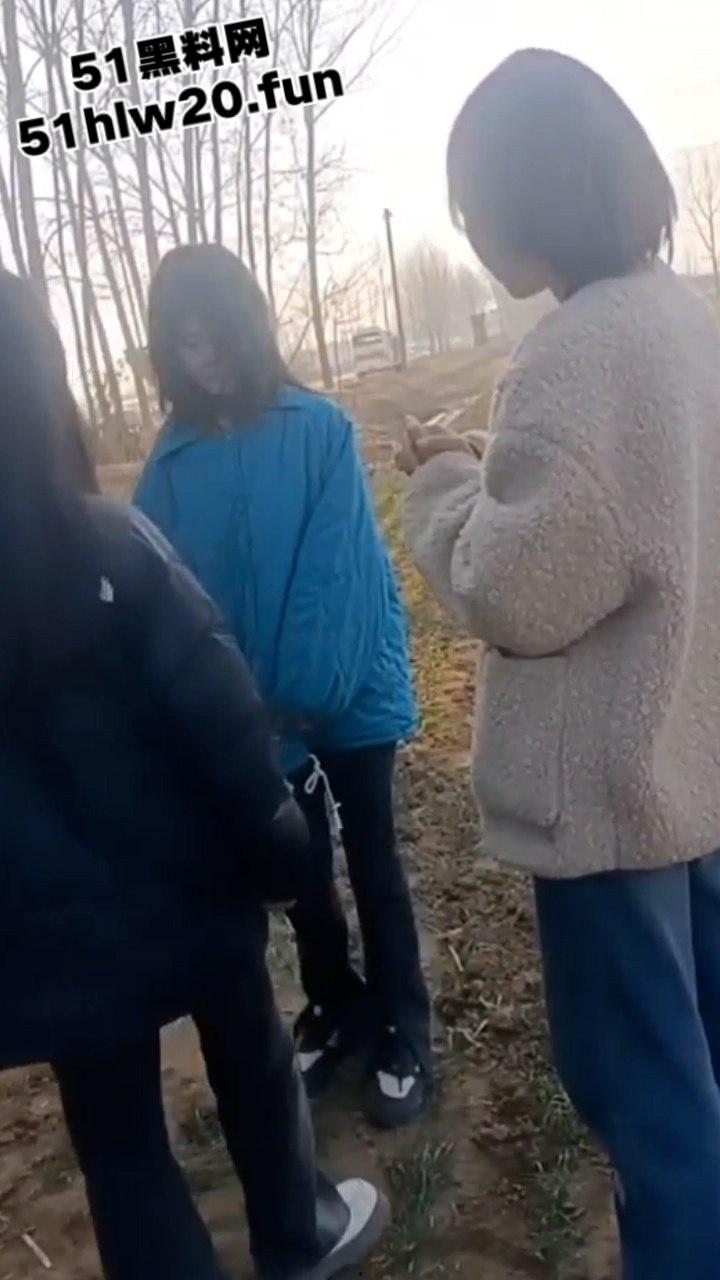校园霸凌，小太妹野外霸凌同班女同学，拽头发扇脸下手超狠一群贱逼欠教育！
